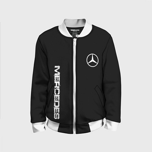 Детский бомбер Mercedes benz logo white auto / 3D-Белый – фото 1