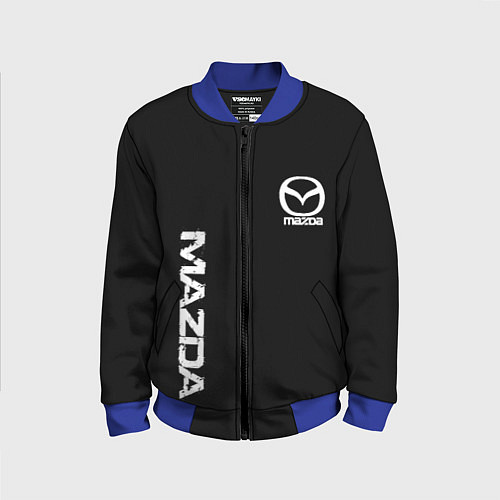Детский бомбер Mazda white logo / 3D-Синий – фото 1