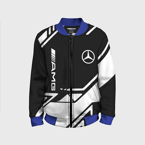 Детский бомбер Mercedes bens geometry / 3D-Синий – фото 1