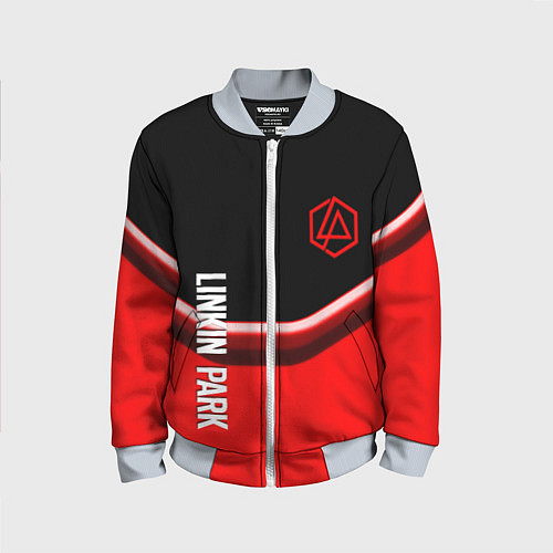 Детский бомбер Linkin park geometry line steel / 3D-Серый – фото 1