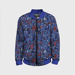 Бомбер детский Человечки панки, цвет: 3D-синий