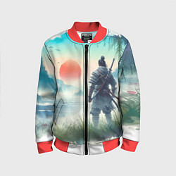 Детский бомбер Японский самурай на берегу горного озера