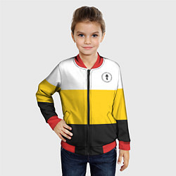 Бомбер детский За веру царя и святую триединую Русь Крест на узор, цвет: 3D-красный — фото 2