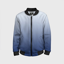 Бомбер детский Бело синий градиент, цвет: 3D-черный
