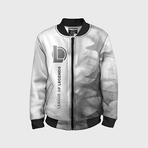 Детский бомбер League of Legends - white gradient по-вертикали / 3D-Черный – фото 1