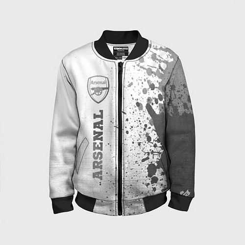 Детский бомбер Arsenal - white gradient по-вертикали / 3D-Черный – фото 1