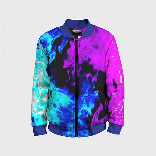 Детский бомбер Битва неонового огня / 3D-Синий – фото 1