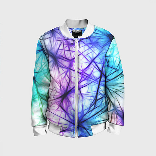 Детский бомбер Неоновые нервы / 3D-Белый – фото 1