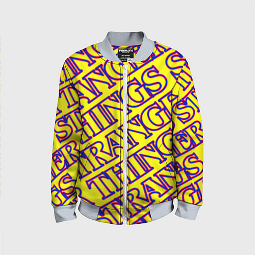 Детский бомбер Stranger Things serials / 3D-Серый – фото 1