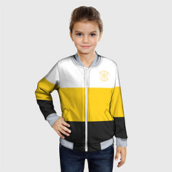Бомбер детский Мы русские с нами Бог НИКА желтая патриоты, цвет: 3D-серый — фото 2