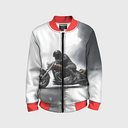 Бомбер детский Крутой байкер скетч, цвет: 3D-красный