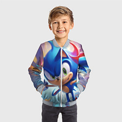 Бомбер детский Sonic 1, цвет: 3D-серый — фото 2