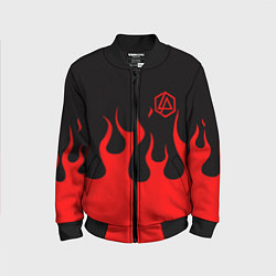 Детский бомбер Linkin park logo fire