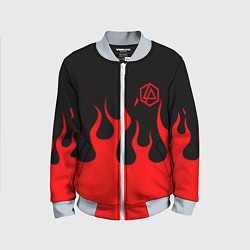 Детский бомбер Linkin park logo fire