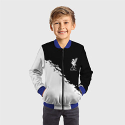 Бомбер детский Liverpool fc белые краски, цвет: 3D-синий — фото 2