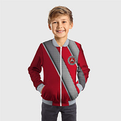 Бомбер детский Mercedes carbon, цвет: 3D-серый — фото 2