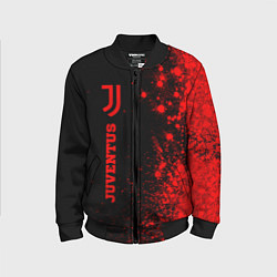 Бомбер детский Juventus - red gradient по-вертикали, цвет: 3D-черный