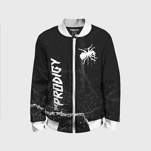 Детский бомбер The prodigy - паук / 3D-Белый – фото 1