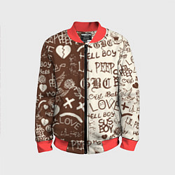 Детский бомбер Lil peep retro pattern