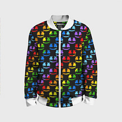 Бомбер детский Marshmello pattern neon, цвет: 3D-белый