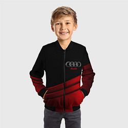 Бомбер детский AUDI carbon metal, цвет: 3D-черный — фото 2