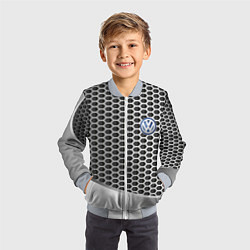 Бомбер детский Volkswagen metal motors, цвет: 3D-серый — фото 2