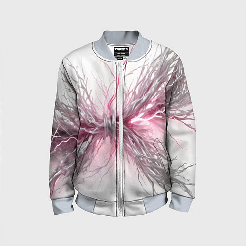 Детский бомбер Электрическое сплетение / 3D-Серый – фото 1