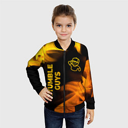 Бомбер детский Stumble Guys - gold gradient вертикально, цвет: 3D-черный — фото 2