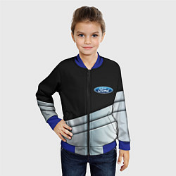 Бомбер детский FORD metal texture, цвет: 3D-синий — фото 2