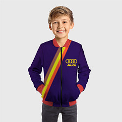 Бомбер детский AUDI line sport, цвет: 3D-красный — фото 2