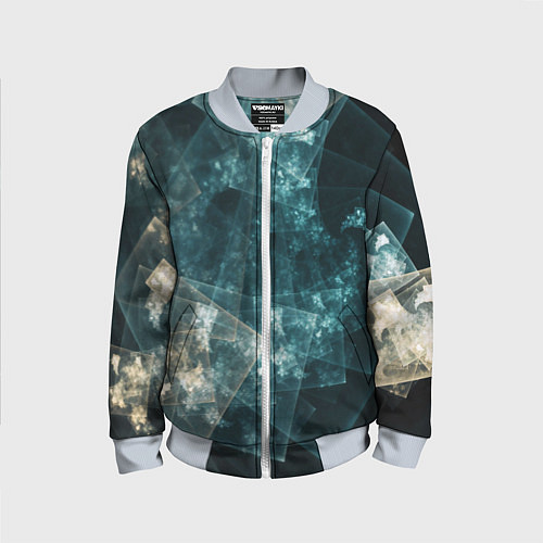 Детский бомбер Абстрактный космос геометрия / 3D-Серый – фото 1