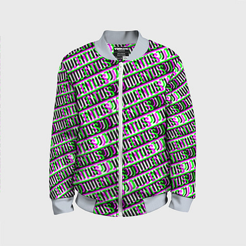 Детский бомбер Juventus glitch pattern / 3D-Серый – фото 1