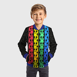 Бомбер детский Marshmello neon music dj, цвет: 3D-синий — фото 2