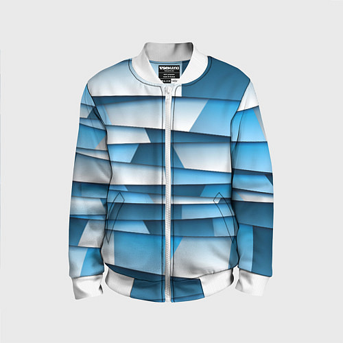 Детский бомбер Geometry line / 3D-Белый – фото 1