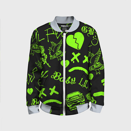 Детский бомбер Lil Peep кислота / 3D-Серый – фото 1