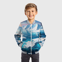 Бомбер детский Арктика льдины, цвет: 3D-серый — фото 2