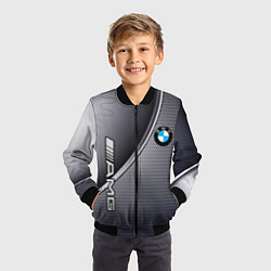 Бомбер детский BMW metalic auto metal, цвет: 3D-черный — фото 2