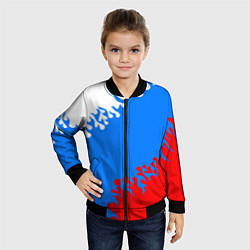 Бомбер детский Российская федерация - флаг, цвет: 3D-черный — фото 2
