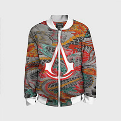 Бомбер детский Assassins Creed shadows japan, цвет: 3D-белый
