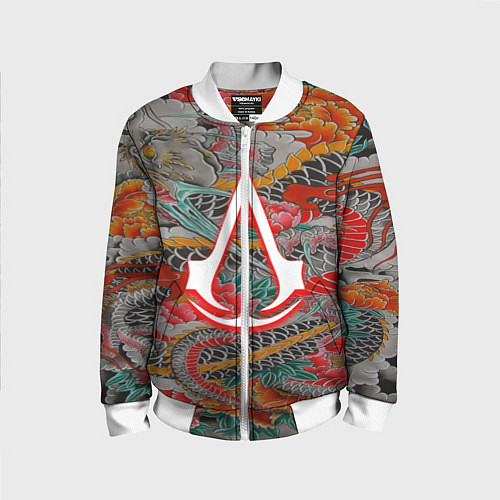 Детский бомбер Assassins Creed shadows japan / 3D-Белый – фото 1