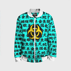 Бомбер детский Resident Evil japan pattern, цвет: 3D-белый