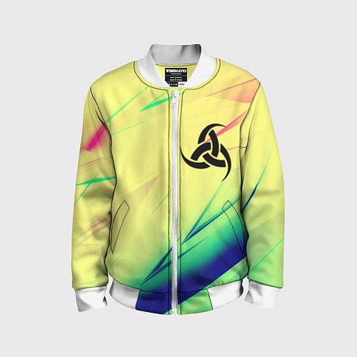 Детский бомбер Славянская символики лого / 3D-Белый – фото 1