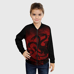 Бомбер детский Targaryen house Game of Thrones, цвет: 3D-черный — фото 2