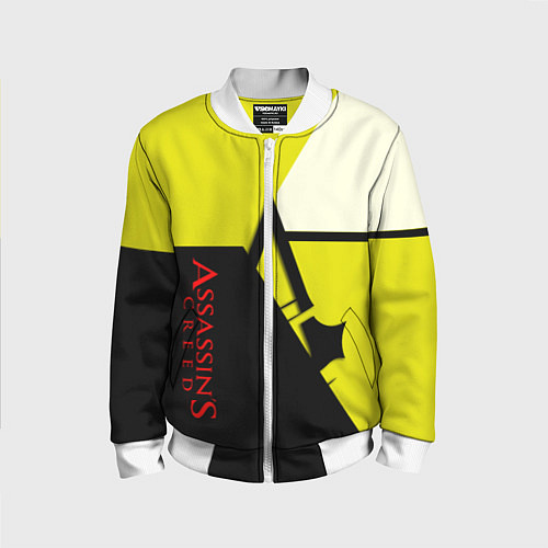 Детский бомбер Assassins Creed geometry logo / 3D-Белый – фото 1