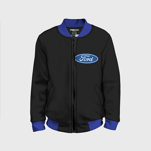 Детский бомбер FORD logo auto / 3D-Синий – фото 1