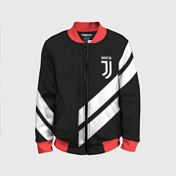 Бомбер детский Juventus line white, цвет: 3D-красный