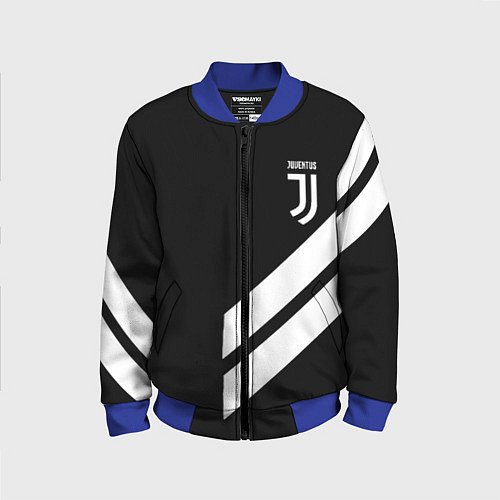 Детский бомбер Juventus line white / 3D-Синий – фото 1