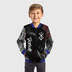 Бомбер детский Берсерк - пламя, цвет: 3D-синий — фото 2