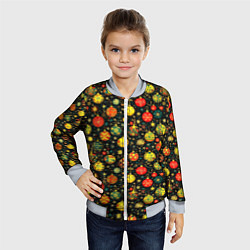 Бомбер детский Новогодние елочные шары, цвет: 3D-серый — фото 2