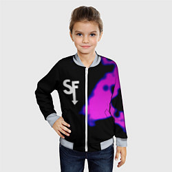 Бомбер детский Sally Face неон краски, цвет: 3D-серый — фото 2